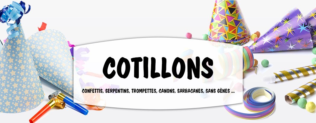 Cotillons rouleaux de serpentins papiers , boules de cotillon ...